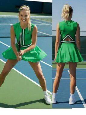 NWT Nike Active Tennis Dress skirt Dri-FIT Court Dress Green S Small